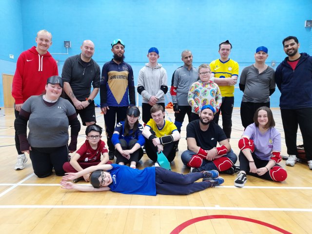 West Yorkshire Goalball Club training session.